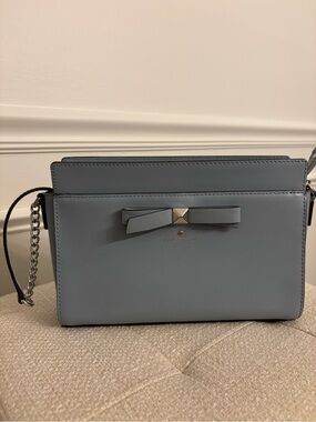 kate spade Slate Blue Leather Bow Crossbody